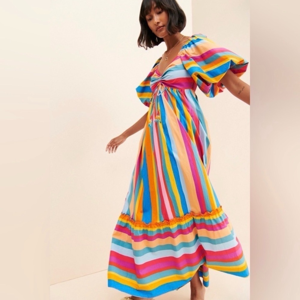 Colorful Striped Maxi Dress